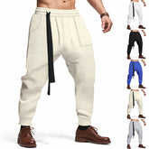 Men's Casual Pants Solid Waffle Male Hip Hop Streetwear Track Pants Joggers Trousers Fashion Harajuku Men Pants