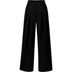 Work Commute Business Style Loose Casual Formal Wear Wide-legged Pants