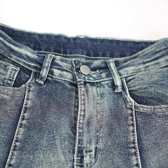 Vintage Star Pattern Jeans Forbidden Platform - Temu