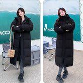 Men And Women Couple Extended Over-the-knee Winter Thickened White Duck Down Coat