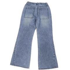 Light Blue Wide Leg Pocket Casual Jeans