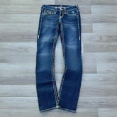 Skinny Versatile Washed-out Vintage Embroidered Jeans