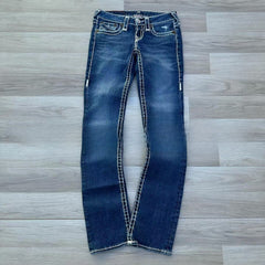 Skinny Versatile Washed-out Vintage Embroidered Jeans