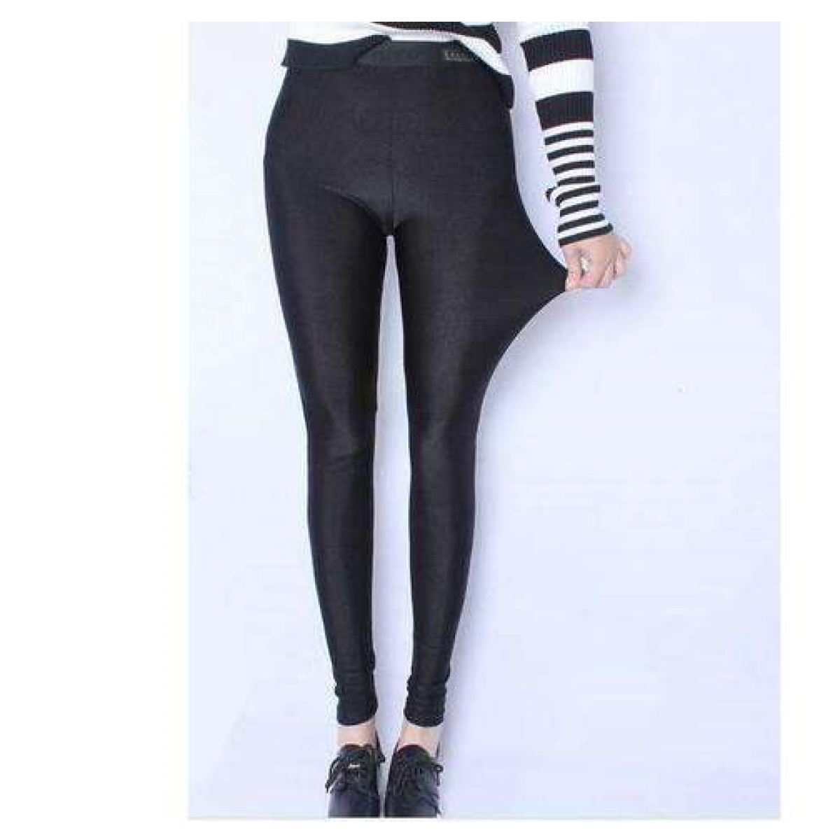 Large Size Glossy Pants Full-Length Legging