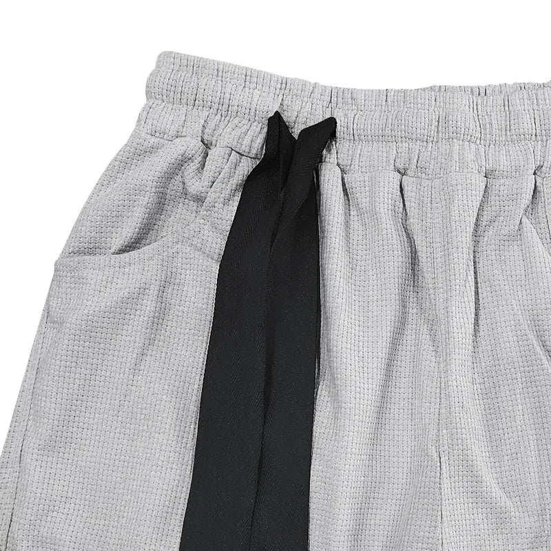 Men's Casual Pants Solid Waffle Male Hip Hop Streetwear Track Pants Joggers Trousers Fashion Harajuku Men Pants