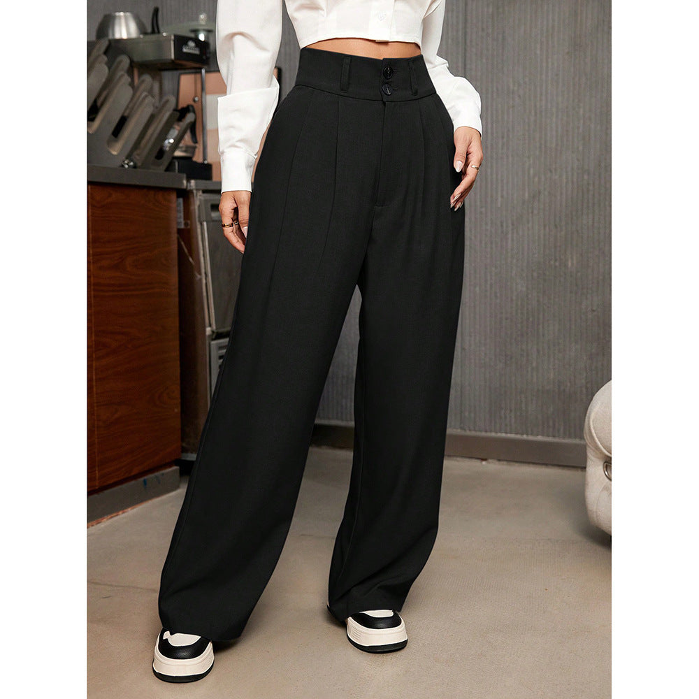 High Waist Drooping High-grade Suit Pants