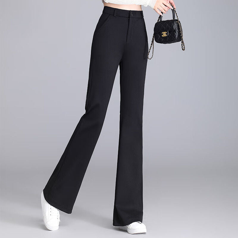 High Waist Slimming Horn Drape All-matching Casual Trousers