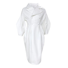 Women's Classic Winter Long Coat, Double-Breasted Belted Trench With Wide Lapel, Solid Color Oversized Overcoat For Casual Style